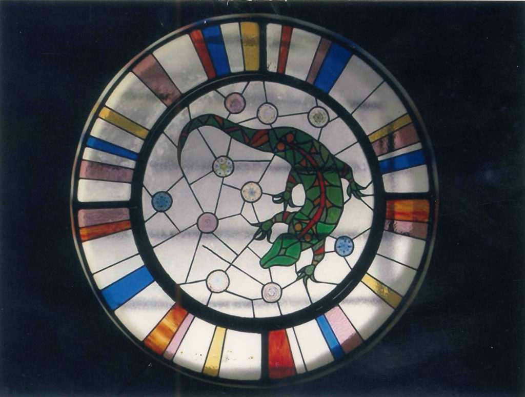 vitral moderno em basculante